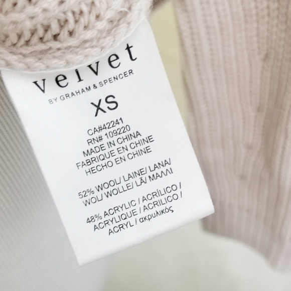 Velvet Graham & Spencer Dusty Rose Pink Sweater XS - Picture 5 of 5
